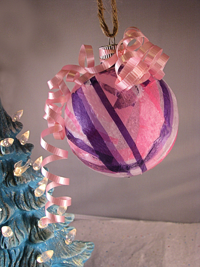 Mod Podge Tissue Paper Ornaments Big Bear's Wife